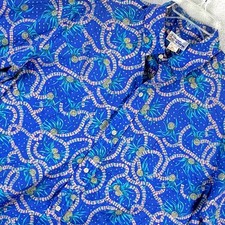 VTG Reyn Spooner Hawaiian Shirt Mens XL Blue Beach Aloha Camp Tiki Summer USA