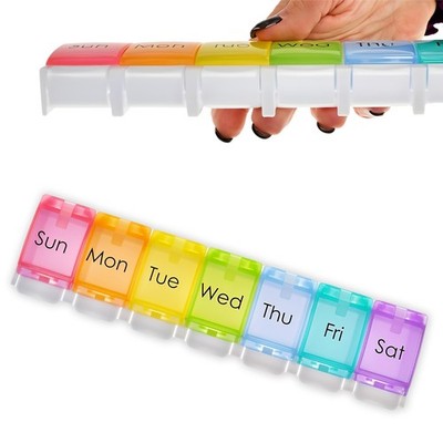 Große Pillendose 7 Tage Organizer Tablettenhalter Vitamin Vorratsbehälter Spender