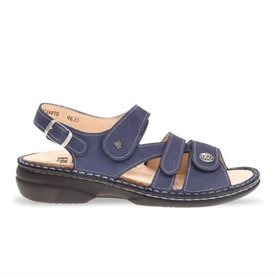 Finn Comfort Gomera Womens Sandal Navy 43 (US 11.5) Adjustable Removable Footbed