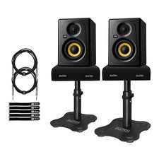 KRK K3-NA Kreate 3" Studio Monitor Reference Speakers Pair w Desk Stands