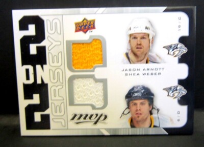 Arnott/Weber/Legwand/Sullivan 2008-09 UD MVP 2 on 2 jerseys 4Clr 4Patch!Sabres