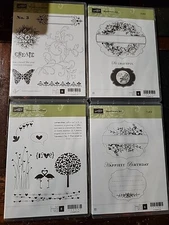 4 × Stampin' UP! Stamp sets. Creative Elements,  Apothecary Arts 1+2, Valentine 