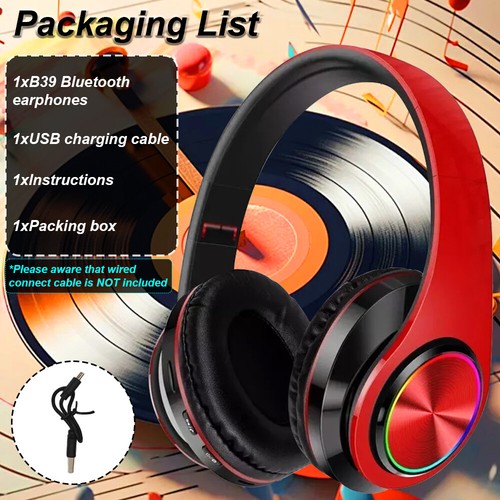 Noise Cancelling Wireless Headphones with Microphone Headset Bluetooth Earphones - Picture 8 of 13