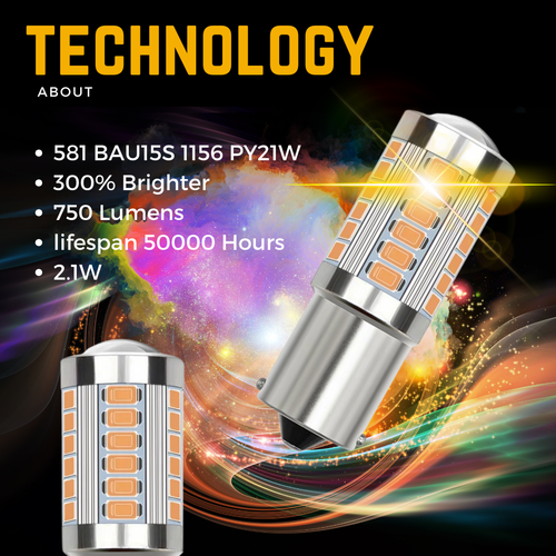 Pour Smart Fortwo LED 33 SMD Ambre Avant Arrière Clignotant Ampoules 2004-14 - Photo 6 sur 12