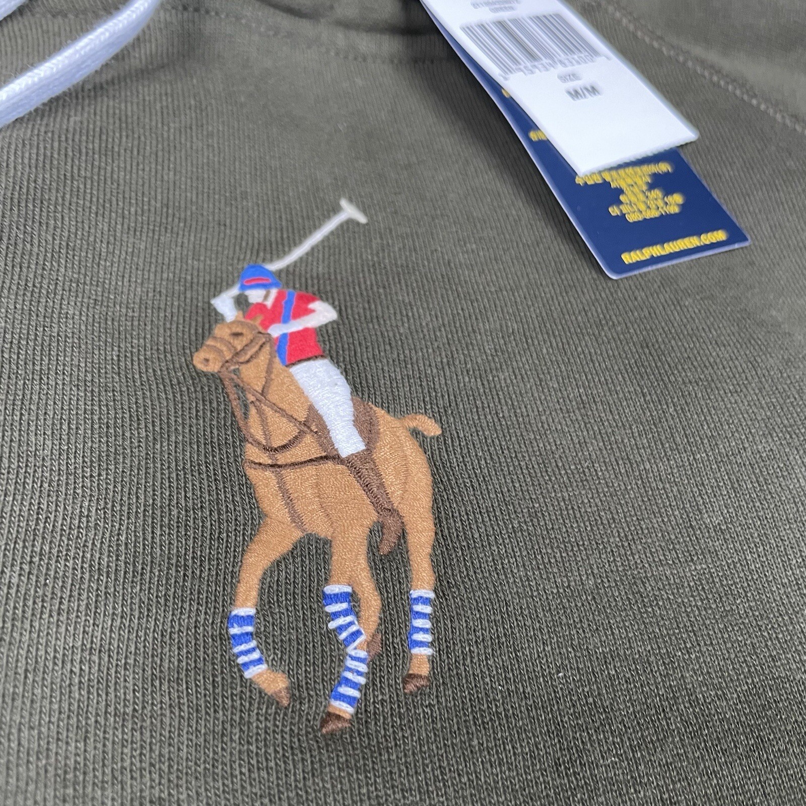 Polo Ralph Lauren felpa con cappuccio donna MEDIA verde oliva ricamo pony