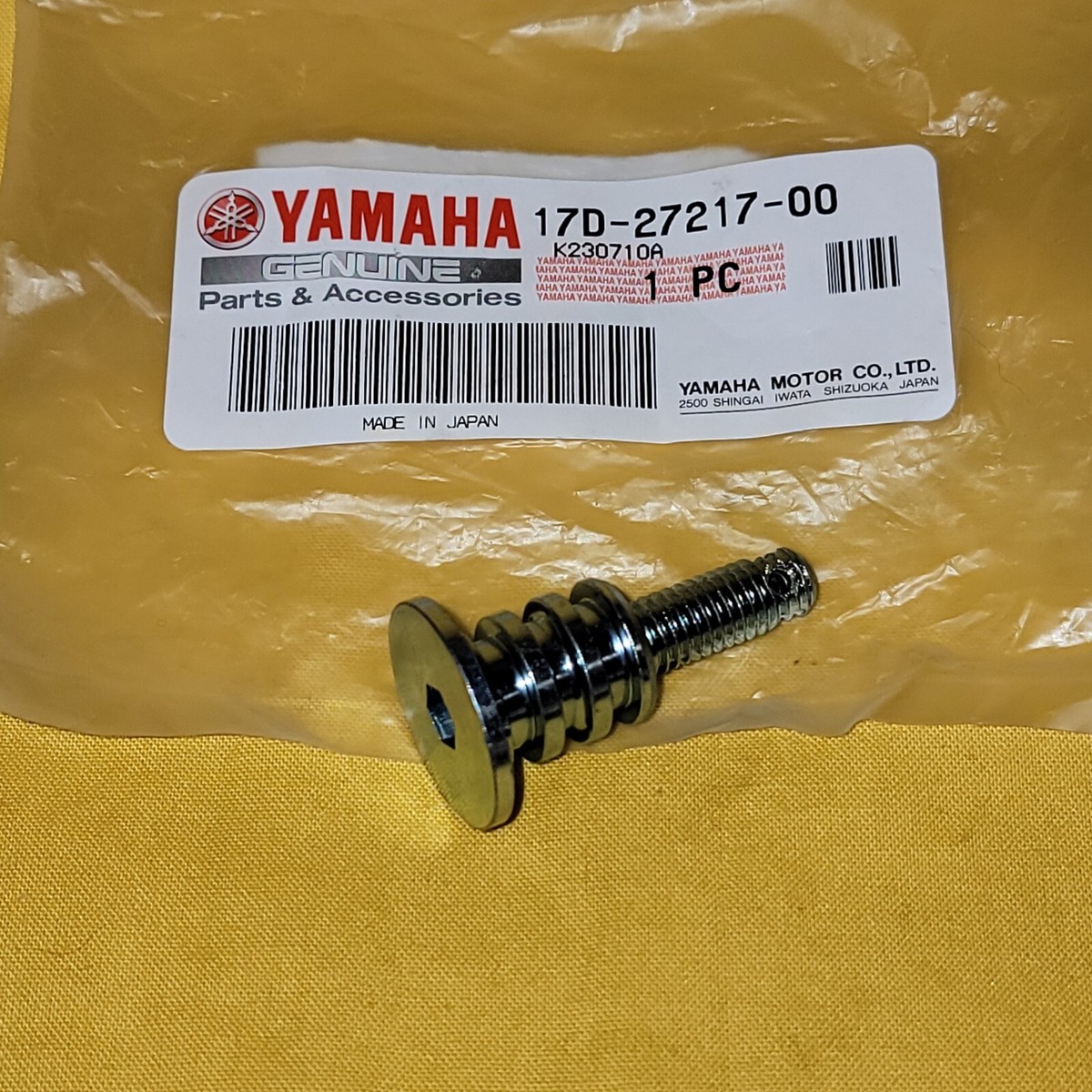 OEM Yamaha Brake Pedal Bolt 17D-27217-00 YZ250F WR250F YZ450F