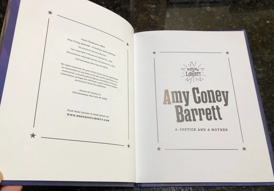 Heroes of Liberty AMY CONEY BARRETT: A JUSTICE & MOTHER Joyce Claiborne-West NEW - Image 3 of 4