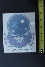 Grateful Dead Skull Space Psychedelic Vintage Rare 80's DH Inside-Window STICKER