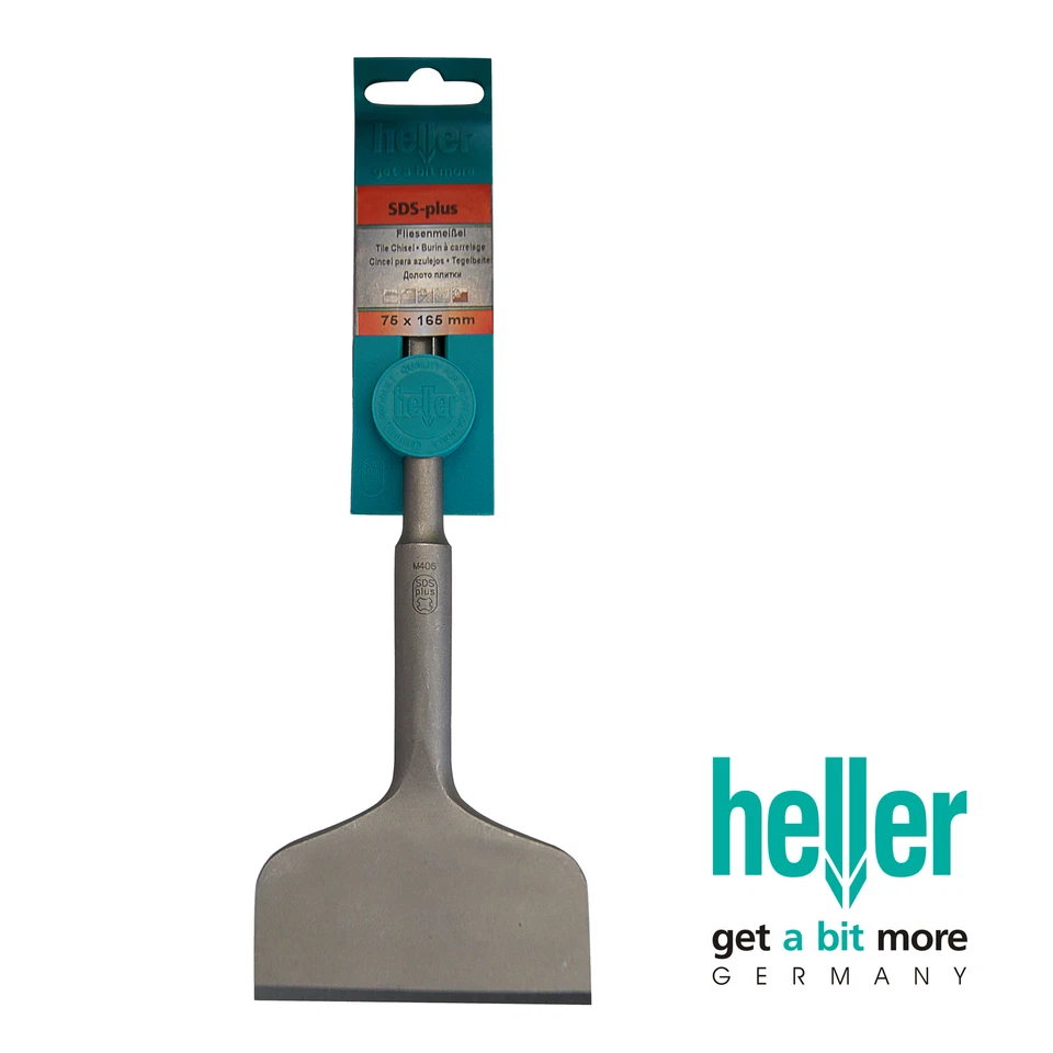 Heller Fliesenmeißel SDS plus | 75 x 165 mm gekröpft gebogen Meißel Beton 168113