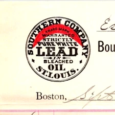 1896 Chas W Badger Drug And Paint Dealer Pure White Lead Bleached Oil BOSTON
