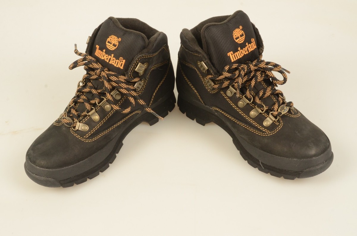 Timberland lightweight Men's Mid Hiking Boots Black/Gold 45095 3278 NEW  Size 8M