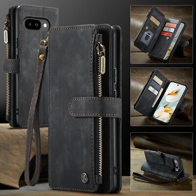 CaseMe Leder Flip Wallet Case Geldbeutel Hülle Tasche f Google Pixel 7A/8/9ProXL