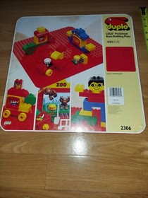  1991 LEGO DUPLO 2 Large Red Building Plate 2306  SEALED 164409 & 1 Green  2304 