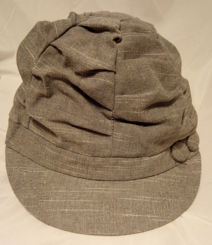 Cardani Womens Gray Pleated Newsboy Hat Button Accents Cap Average Large Stretch - Picture 2 of 9