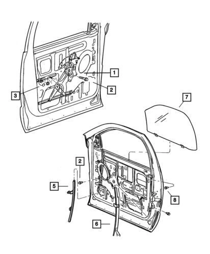 Genuine Mopar 2002-2010 Dodge Ram 2500 Door Window Regulator Left 55276207AD - Image 4 of 4