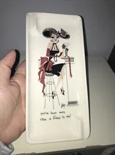 California Pottery Ashtray Trinket Tray MCM Lady You’re Been More Than A Friend