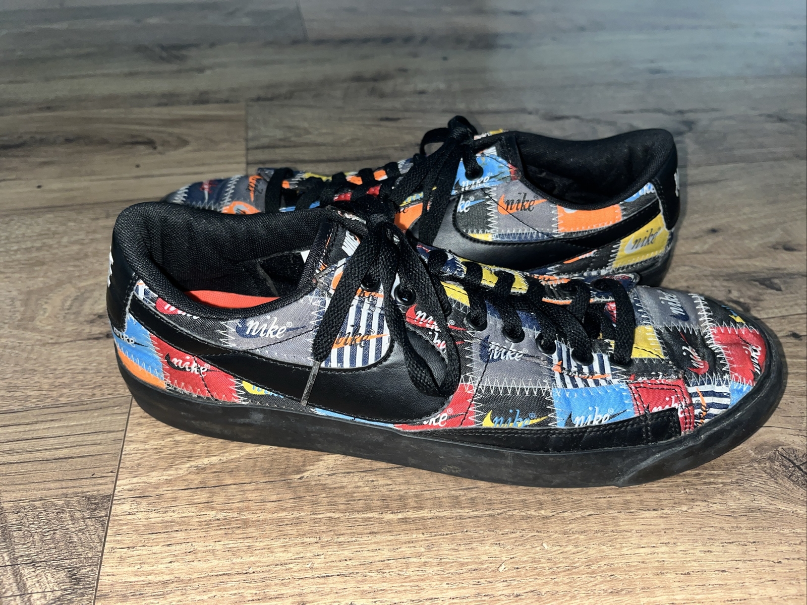 EUC Nike Blazer Low Top “Patchwork” Multicolor Sn… - image 1