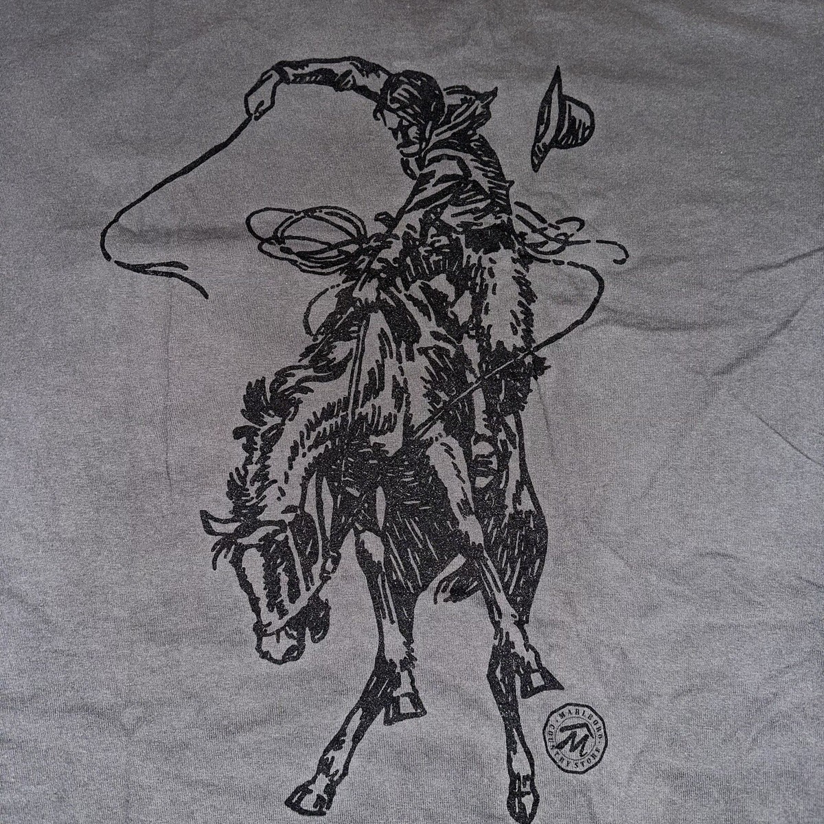 NWT Vintage Marlboro Country Store Single Stitch Cowboy Pocket T 