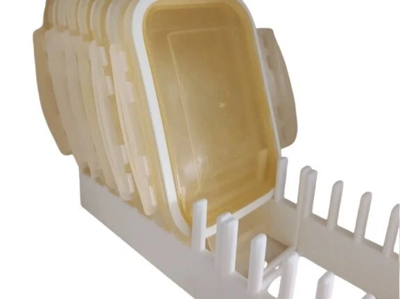Plastic Lid Holder for Food Containers – Kitchen Organizer |Space-Saving Rack