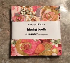 Kissing Booth by basicgrey for Moda Charm Pack   RARE FIND OUT OF PRINT