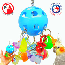 Bonka Bird Toys 1938 Paci Pull Tug Cage Toy Conure Quaker Ringneck Pionus Cage