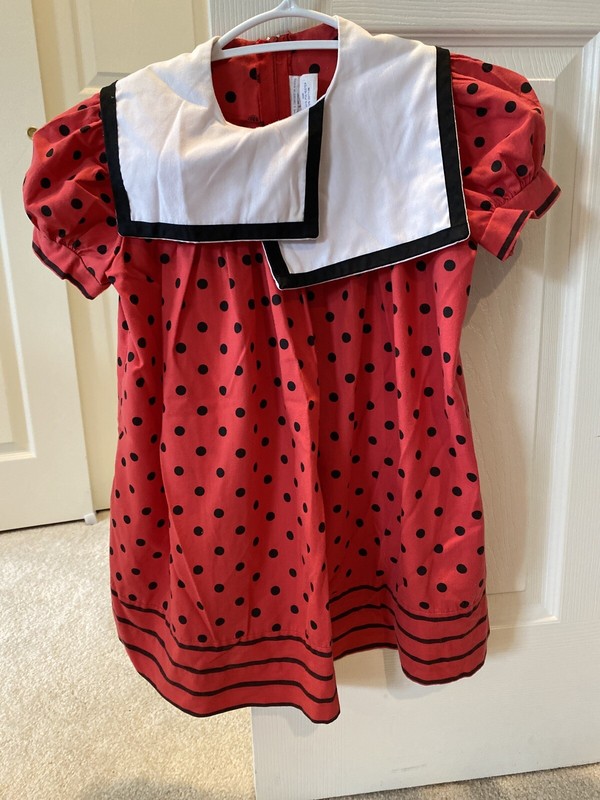 YoungLand Size 6 Red Polkadot Girls Dress