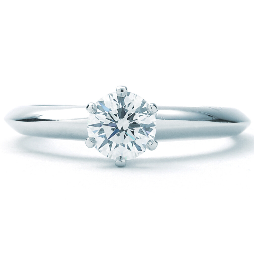 Tiffany Platinum Solitaire Round Cut Ring