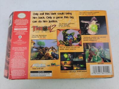 Turok 2: Seeds of Evil N64 (Nintendo 64, 1998) CIB Complete in Box