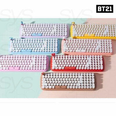BTS BT21 Official Authentic Goods Wireless Retro keyboard +