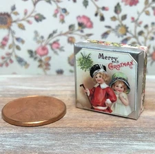 Dollhouse Miniature 1:12 Christmas Tin /empty