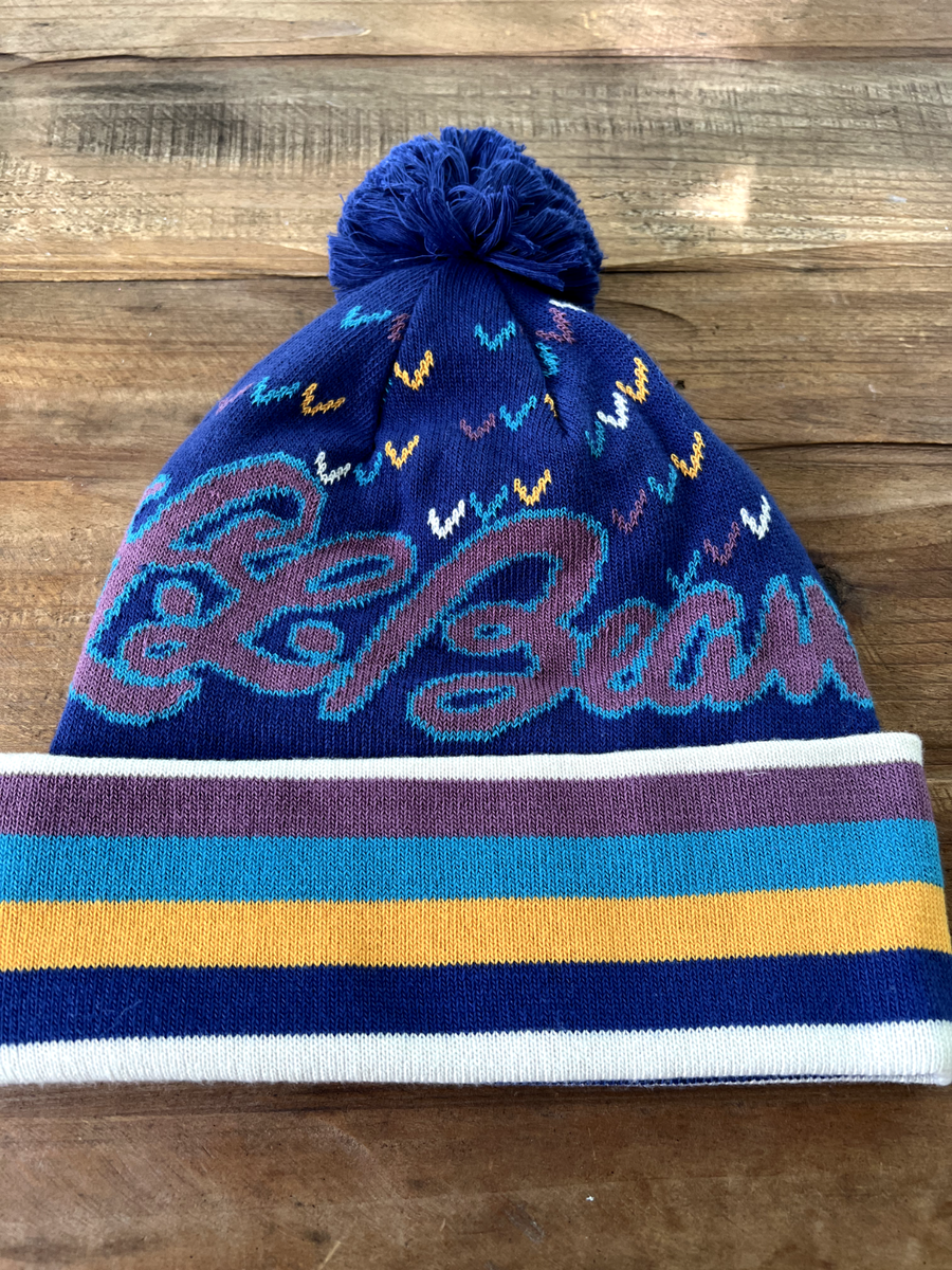 L.L. Bean Katahdin Pom Beanie Hat Graphic Wide Cuff Raw  display picture 1