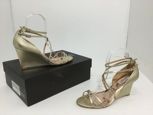 gold metallic wedges