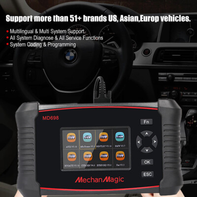 New Pro Car Bidirectional Diagnostic Tool Auto OBD2 Scanner TPMS Code Reader +