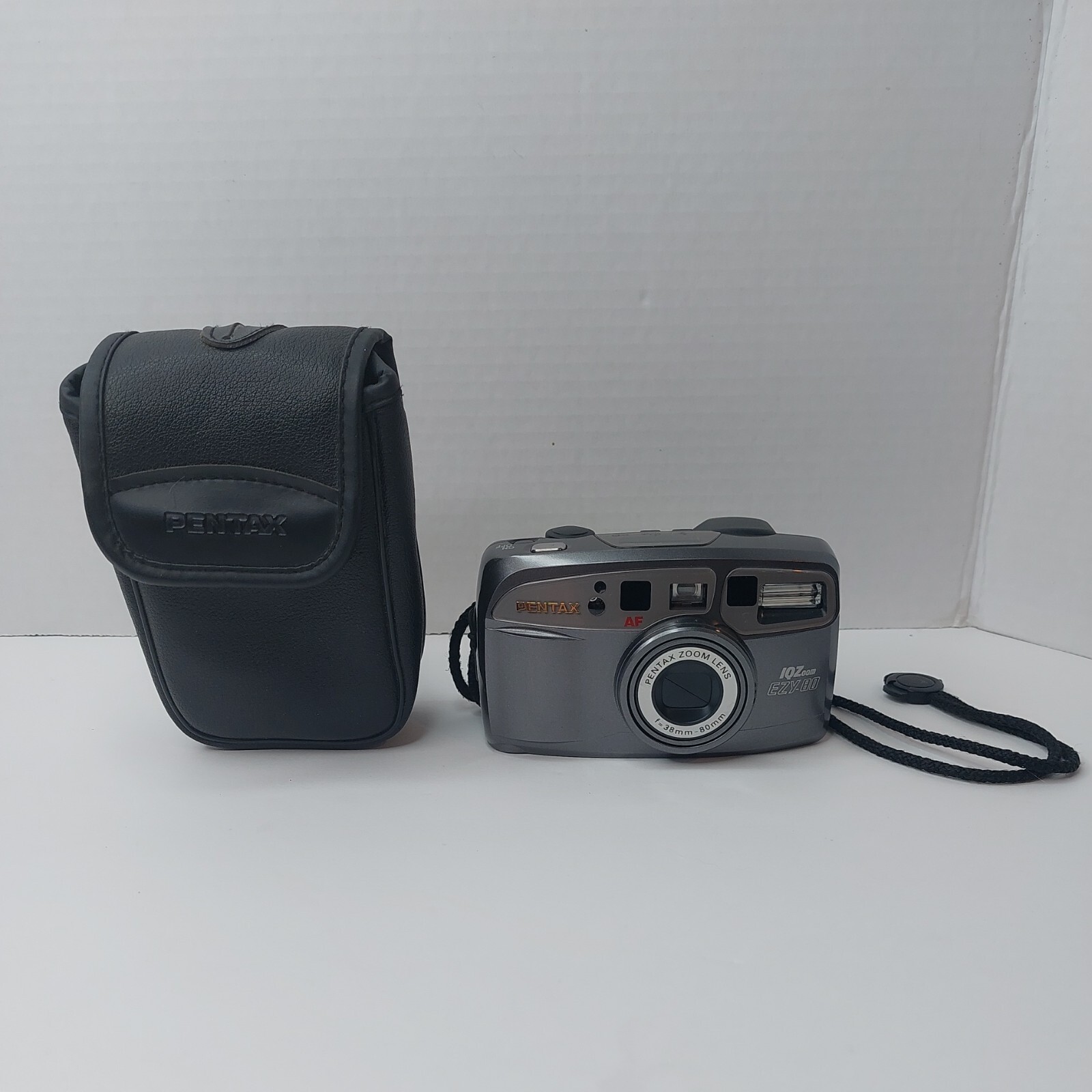 Pentax IQZoom EZY80 Point & Shoot 35mm Camera w/ Auto Focus Case & Strap eBay