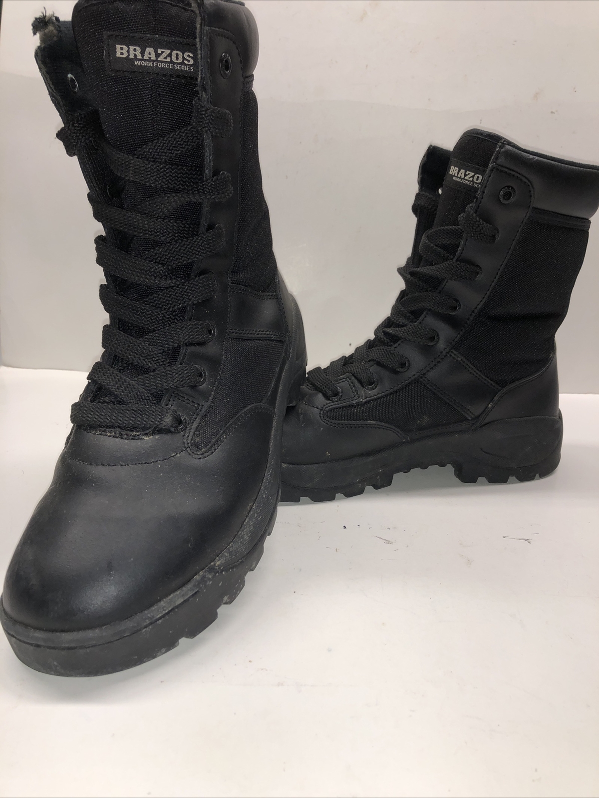 Brazos Work Force Series Women’s￼ Combat Boots Size 10 Oil And Slip Resistant￼ image 3