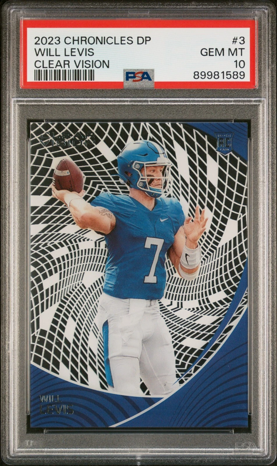 Will Levis Panini Chronicles Draft Picks Clear Vision #3 Base