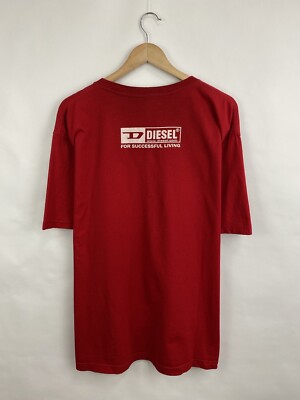 🇺🇸 Vintage 90s Diesel Big logo t-shirt retro rare Y2K size XXL
