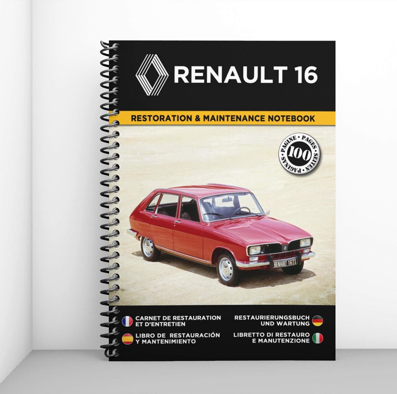 Carnet d'entretien Renault 16 pour organiser vos réparations sans perdre de notes