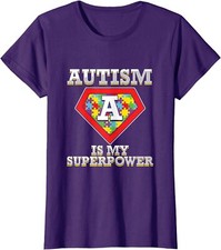 Autism Awareness Support Autistic Power Puzzle Health Ladies' Crewneck T-Shirt