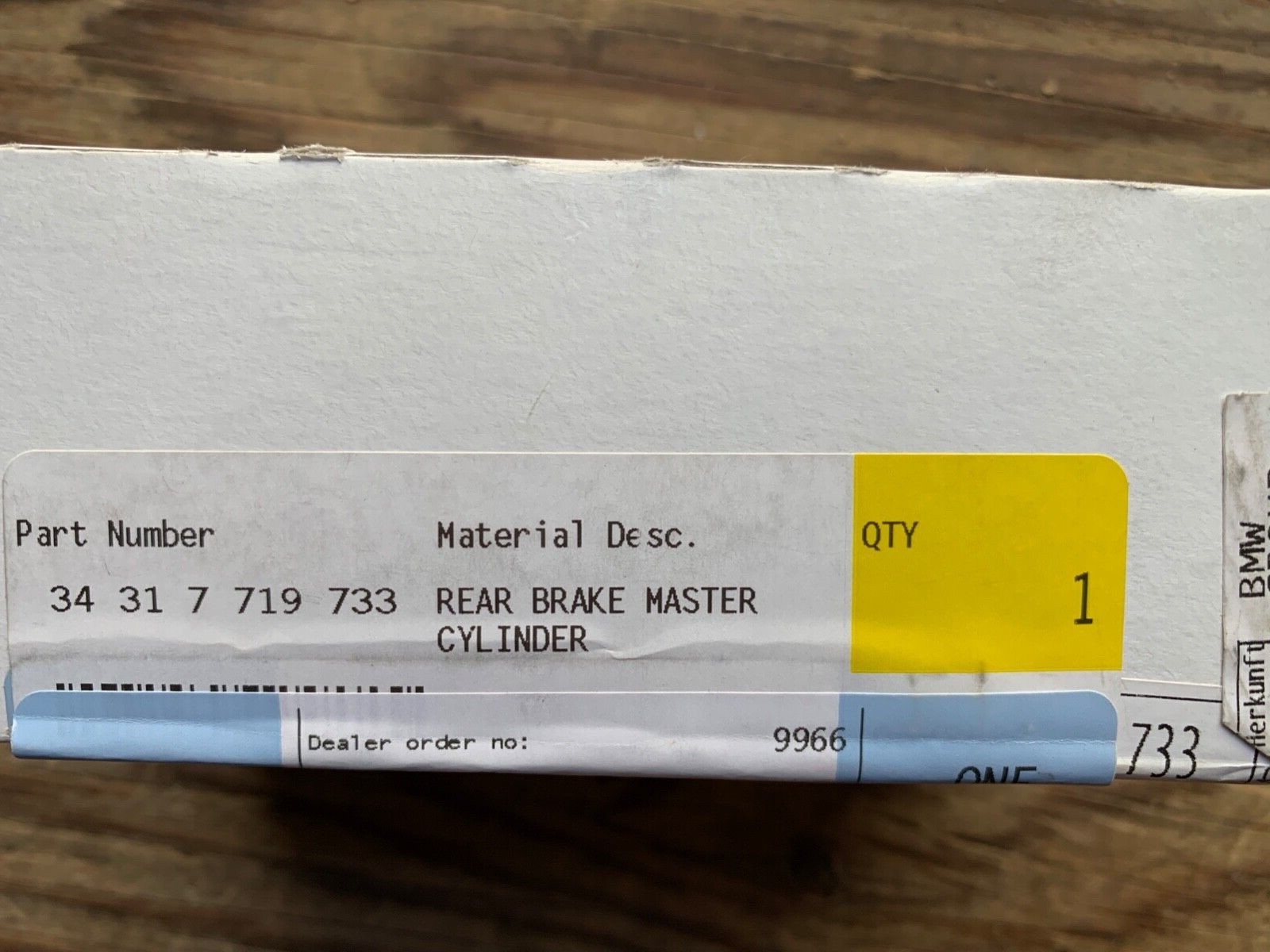 2009 - 2015 BMW S1000rr S 1000 RR Rear Brake Master Cylinder  