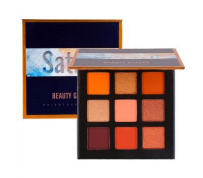 SATURN 9 Color Shimmer Matte Eyeshadow Makeup Palette Lasting Pigmented