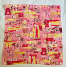 Vintage Mademoiselle Women's Scarf 100 Polyester Pink, Red, Yellow, White