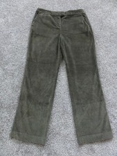 LADIES TALBOTS PETITE GREEN VELVET PANTS SIZE 10