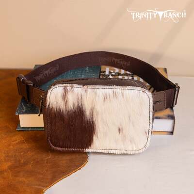 Trinity Ranch Genuine Hair-On Cowhide Belt Bag