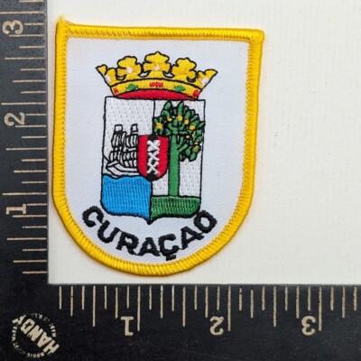 Curaçao Coat of Arms Patch Caribbean Island Heraldic Shield Emblem