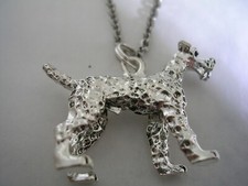 SCHNAUZER DOG PENDANT WITH A CHAIN IN STAINLESS STEEL ALL HIGH POLISHED FINISH