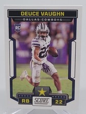 2023 PANINI SCORE DEUCE VAUGHN ROOKIE FOOTBALL CARD COWBOYS KANSAS NFL donruss