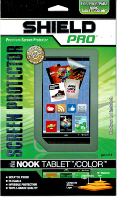 Shield Pro Clear Screen Protector for Nook Tablet / Color US SELLER 