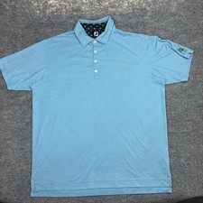 FootJoy FJ Men  s XL Blue Golf Polo Shirt Performance Athletic