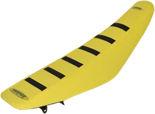 SDG 6-Ribbed Seat Cover 95925KYY Black Ribs/Yellow Top & Sides for Superior